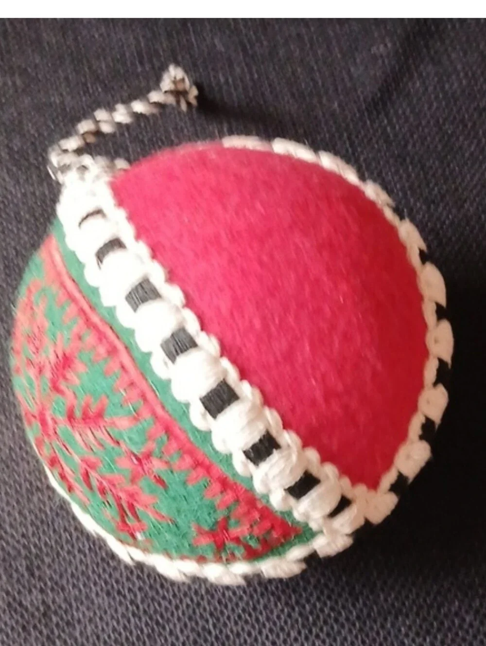 Mackenzie Childs Cozy Chtistmas Fabric Christmas Ornaments ■ Set of 3 NWOT